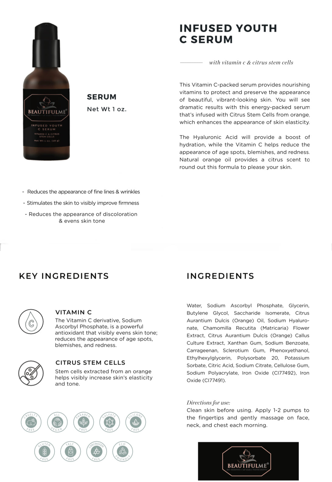 BeautifulMe® Clinical Grade Vegan Skin Care Line