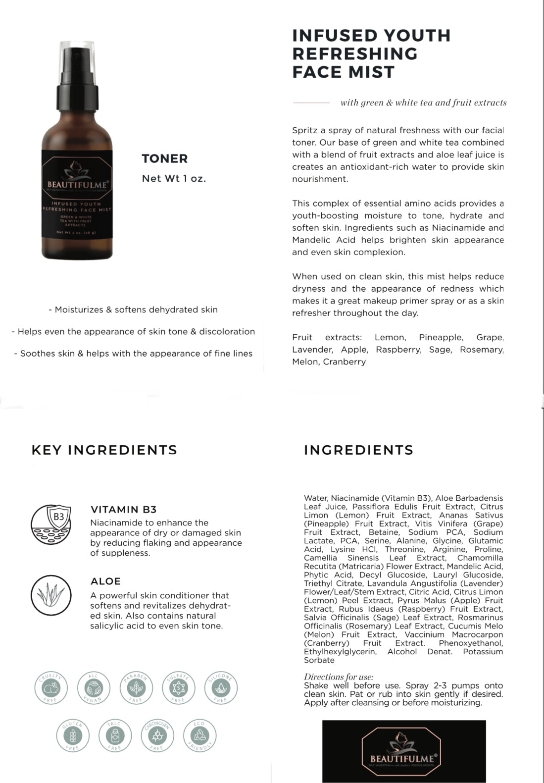 BeautifulMe® Clinical Grade Vegan Skin Care Line