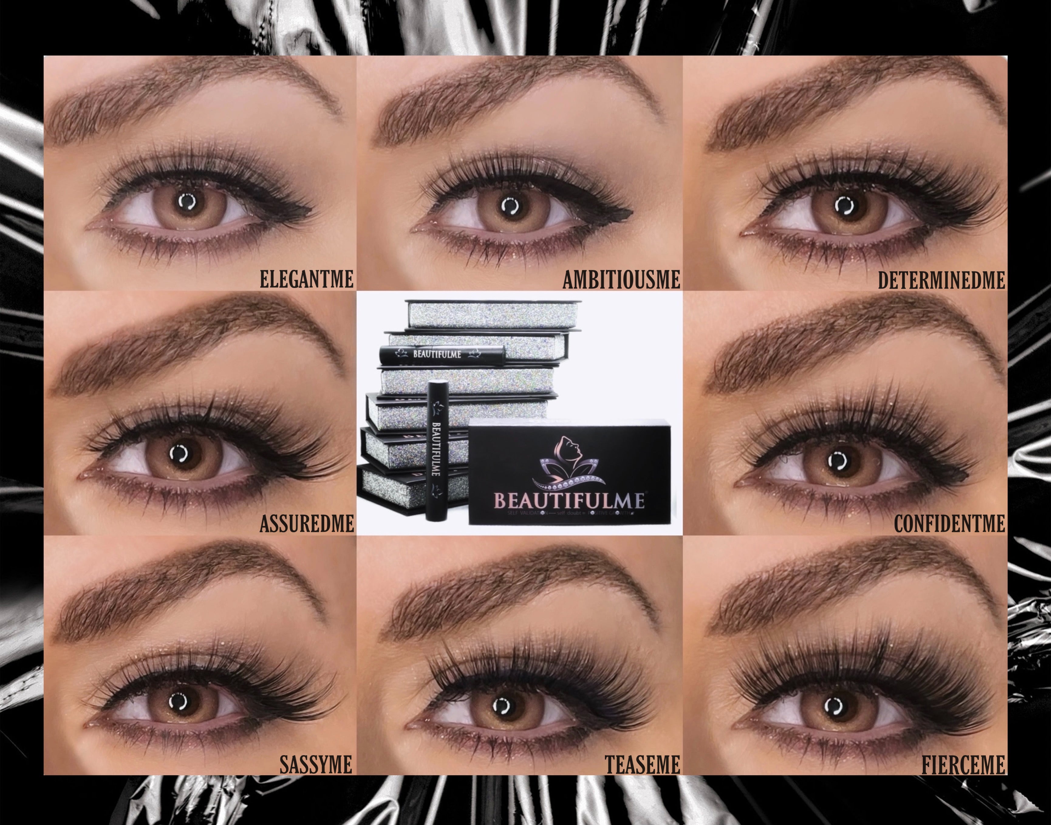 BeautifulMe®️ Adjustable Magnetic Eyelash and Eyeliner Duo "SASSYME"